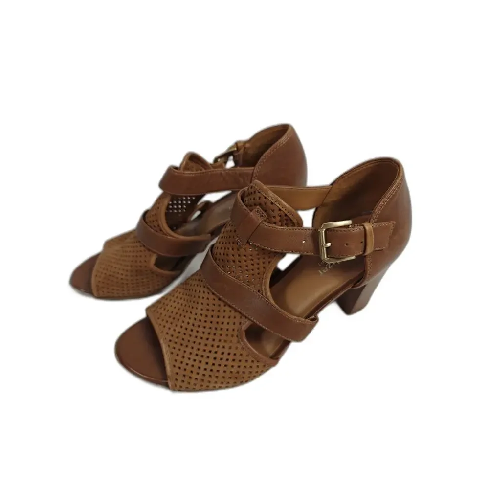 Womens Naturalizer Heeled Sandals Brown Size 7.5